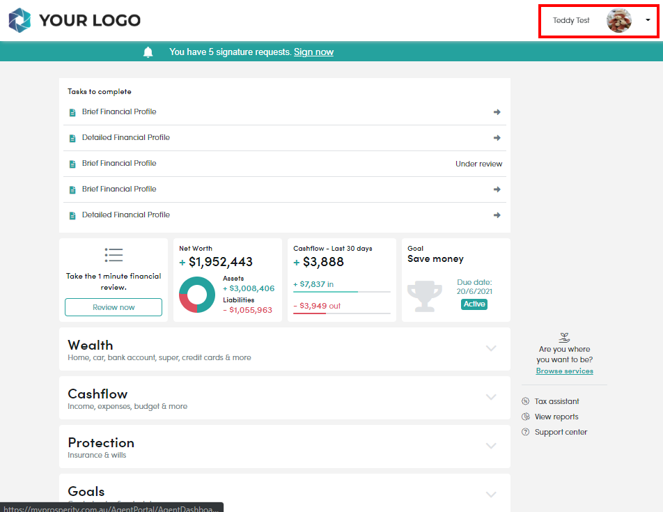 How do I delete my account? Wealth Portal